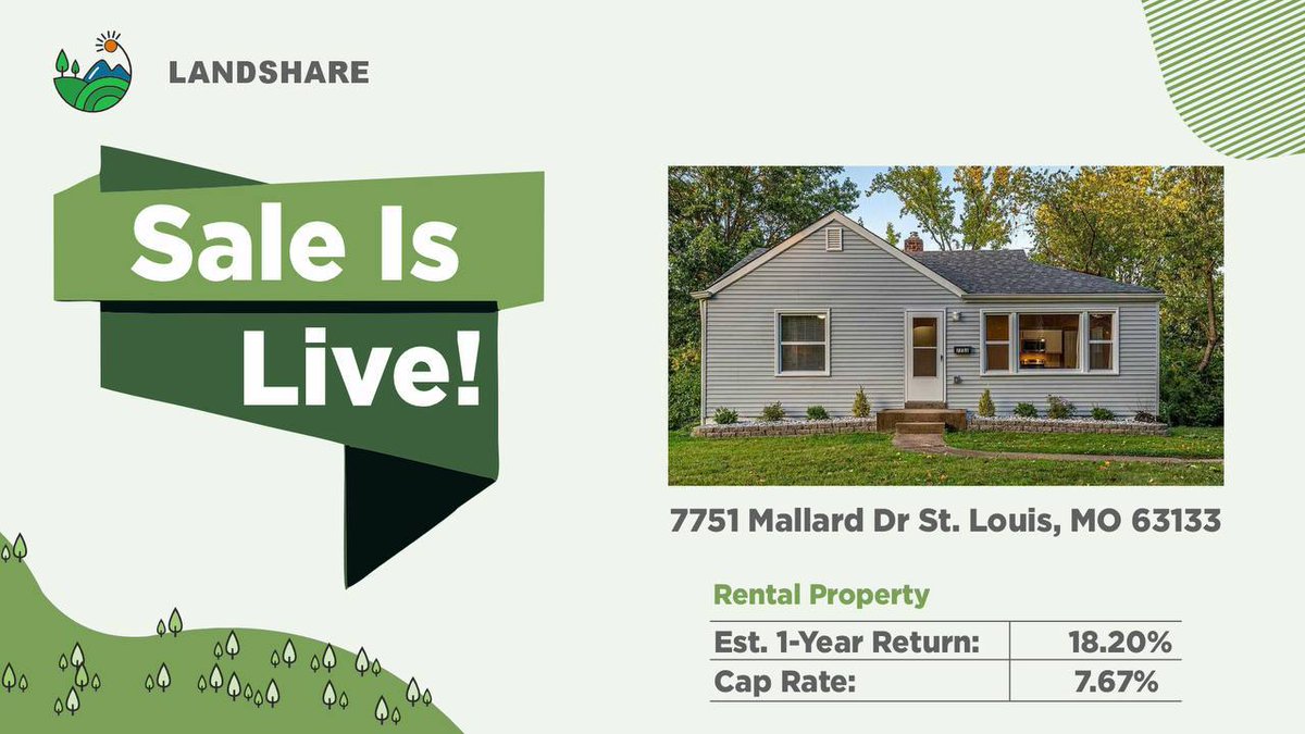 Landshareio's tweet photo. 🏡Get your hands on the latest Landshare listing!

A beautiful home that was recently remodeled from head to toe! 

🔨Built in 1948
🛏2 bedroom, 1 bathroom
💸7.67% Cap rate w/ an 18.20% estimated annual return

Invest in Real Estate with Landshare: https://t.co/SVPlR9cgyu https://t.co/xxohmwzUOw