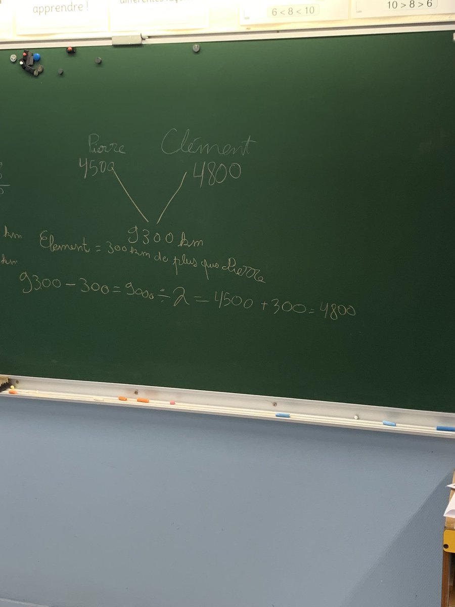 fenezcm1cm2's tweet photo. @DefiEurekaMaths Bonjour pour le défi de lundi nous proposons 4800km pour Clément et 4500km pour Pierre. https://t.co/PjkShnwzQ3