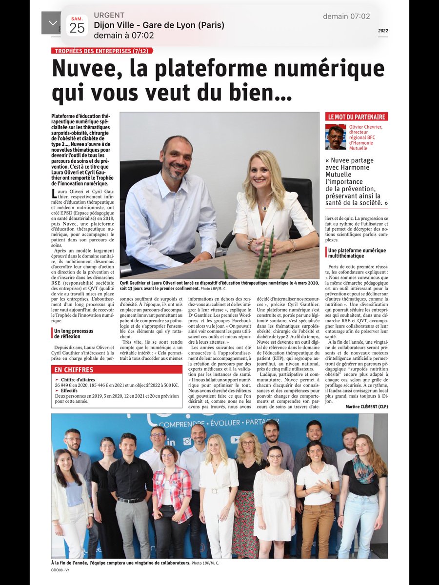 Bravo à Cyril Gauthier et toute l’équipe de Nuvee #diabete #obesite #therapeutique #innovation ⁦<a href="/DrCyrilGAUTHIER/">Dr Cyril GAUTHIER</a>⁩ ⁦<a href="/NumeriqueSante/">Numérique&Santé</a>⁩