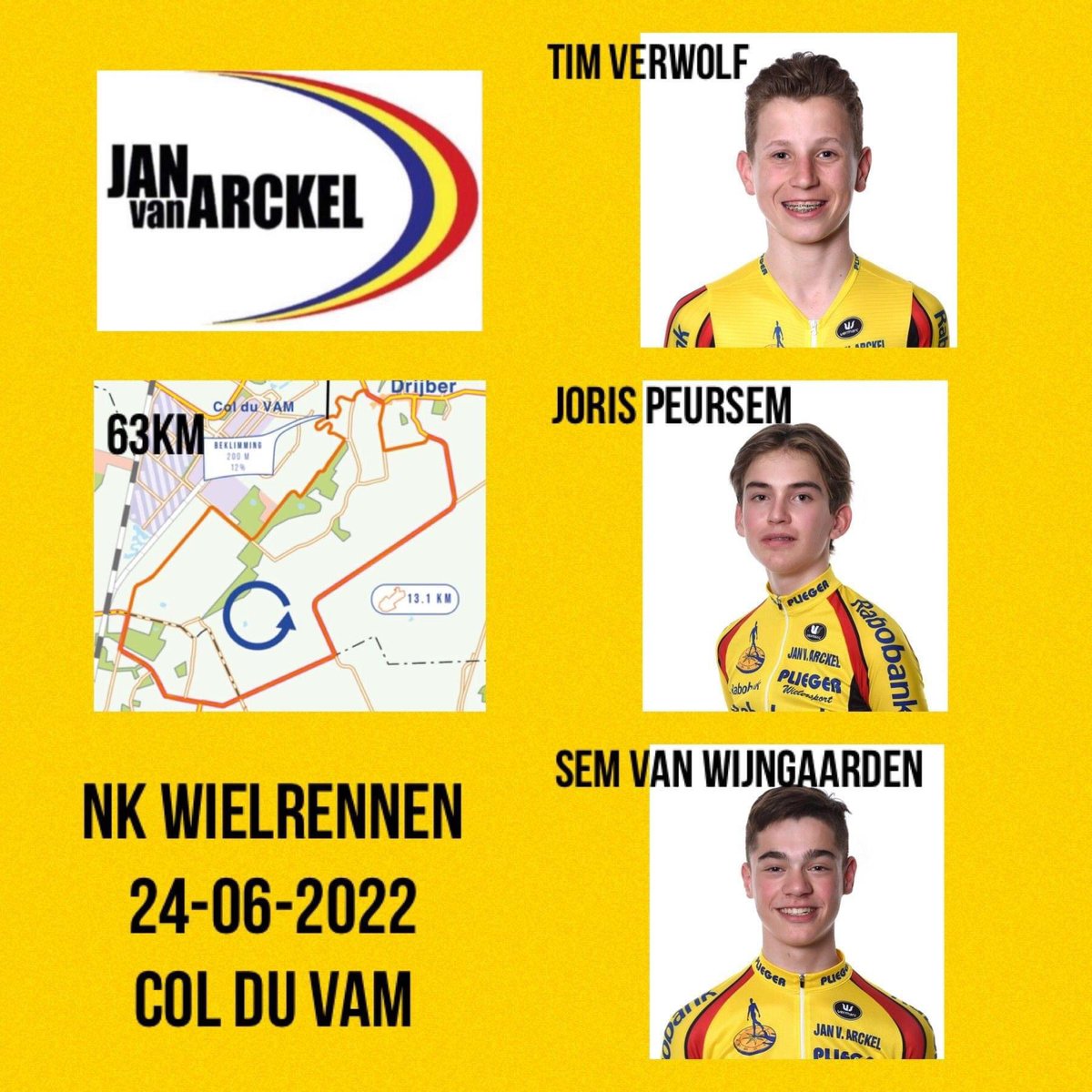 Succes vandaag jongens