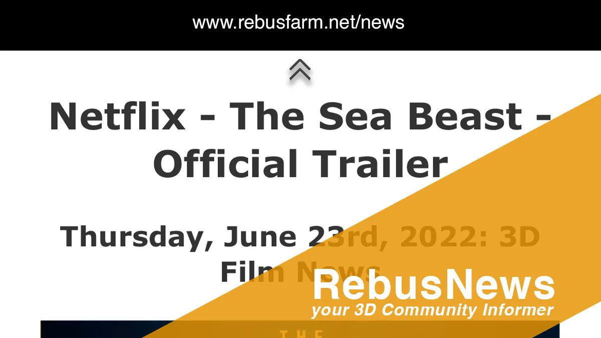 RebusFarm's tweet photo. β‘ #Netflix has recently released a new dope trailer for The Sea Beast. This adventure will play on Netflix on July 8.
Enjoy watching this adventurous trailer now: https://t.co/u9LdNu3nMR
#cgi #cginews #render #rendercloud #RebusNews #3d #cgiartist #art https://t.co/vTSt2gDquO
