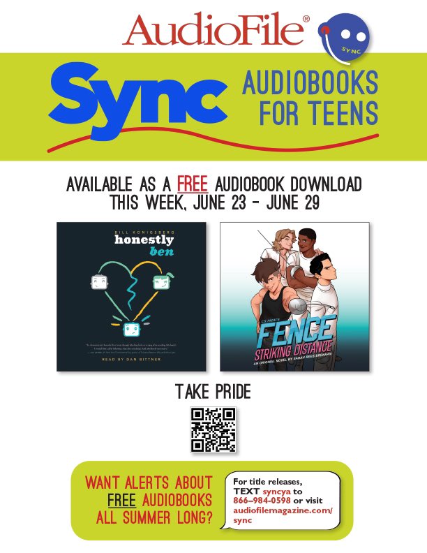 BooksMakeUSoar's tweet photo. 🎧Grab these #free #pride 🏳️🌈 #audiobooks from @audiobookSYNC this week. (You can read them on your own schedule since they never expire.)😉 #wrh 📚🎧@wereppinhanford @hhsfalcons #summer 😎☀️#falconreaders #audiosync2022 https://t.co/nHmo4GmKU6