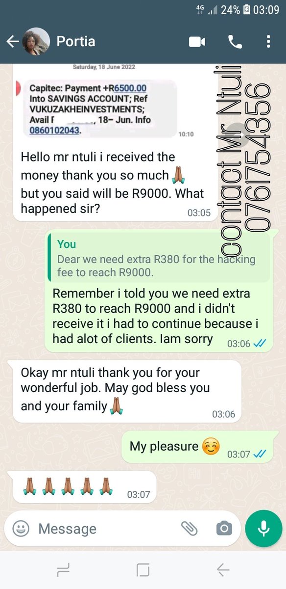 Legit_hacker_'s tweet photo. #ufelani #LisaAimeParis
#breastislife #bbcqt #doggy
#IM_NAYEON
#Messi𓃵 #LISA 
Greetings my name is Given from pretoria, i help people get their money back from scammers and iam sorry as a hacker I'm not allowed to show my self but we can chat via whatsapp +27761754356 https://t.co/njtnJepBJI