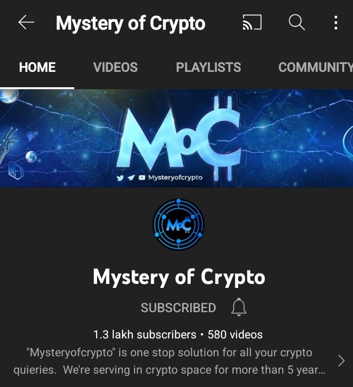 MasterCryptoHq's tweet photo. Just woke up with this. We got our youtube channel "MYSTERYOFCRYPTO" back.🤎

Can't thank enough to everyone who supported through the tough time. We're now stronger than before 🙏

Also appericiate @TeamYouTube @YouTubeIndia for reinstating our channel. https://t.co/OyohWmgh49