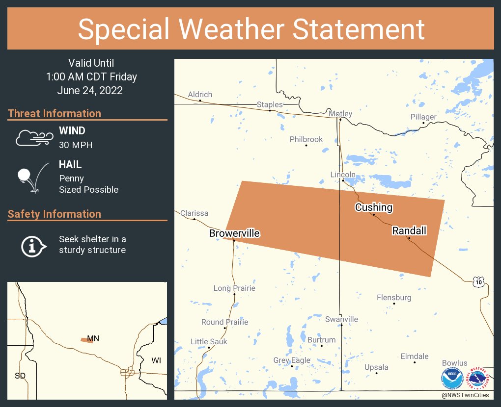 NWS Twin Cities on Twitter "A special weather statement has been