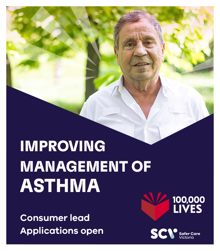 SaferCareVic's tweet photo. Do you have lived experience with asthma as a patient or a carer and would like to play a lead role and improve the lives of Victorians living with asthma? If so, click the link to apply for our Consumer Lead role and make an impact across Victoria. https://t.co/DLljL2qQpB https://t.co/g25AufT9F4
