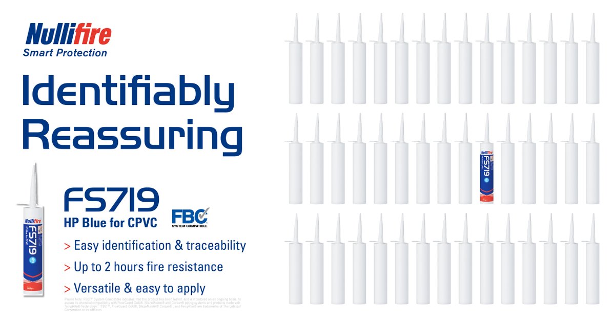 Nullifire's tweet image. Are you looking for a new #firestopping solution that&apos;s suitable for #CVPC materials? 👀

FS719 is approved for use by CVPC pipe manufacturers! It&apos;s also registered for use around Flowguard, Blazemaster, Corzan and more.

Find out more:

hubs.li/Q01f5LXh0

#wevegotyourback