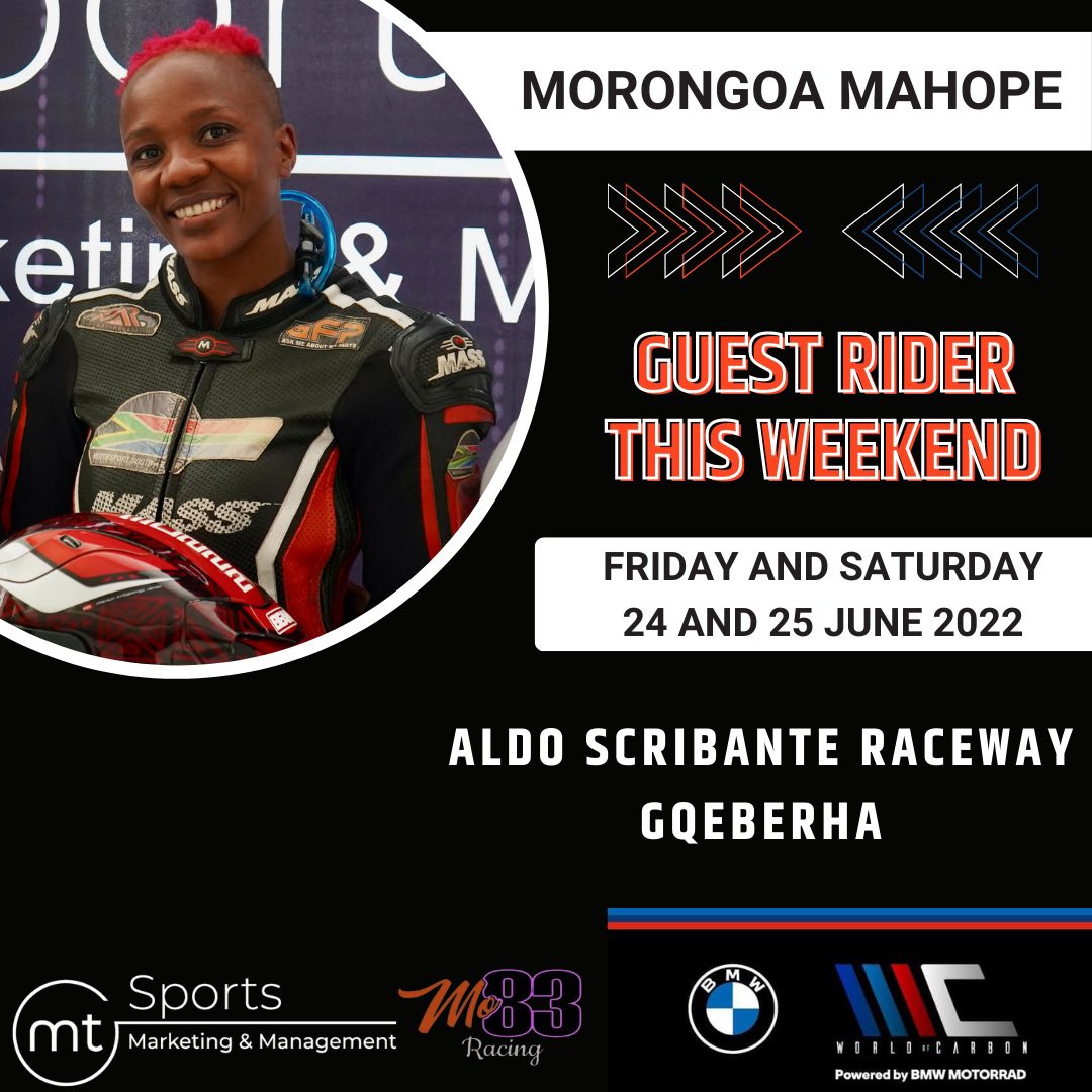 SistaHoodHour's tweet photo. What an inspiring #woman and someone who is truly following her heart to pursue a passion!
Mo, sesiβ¦have an incredible time on that #BMWS1000RR - RiRi is a stunner πππΎππΎπ
Shout out to #WorldofCarbon powered by @BMWMotorradSA πππ
#Mo83 #thelimpopoexpress @MTSports10 https://t.co/0Ryfy9nScg