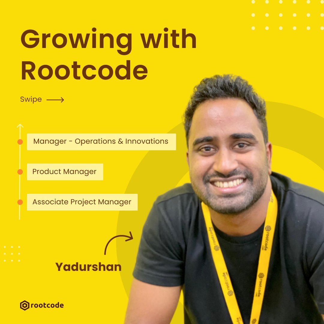 rootcode_io's tweet image. Meet Yadu, our Manager - Operations &amp;amp; Innovations at #Rootcode. Within a short span of time, he was able to step up from Associate Project Manager to where he is today, driving #tech teams and helping us create winning digital products. 

#lifeatrootcode #techteam #growwithus