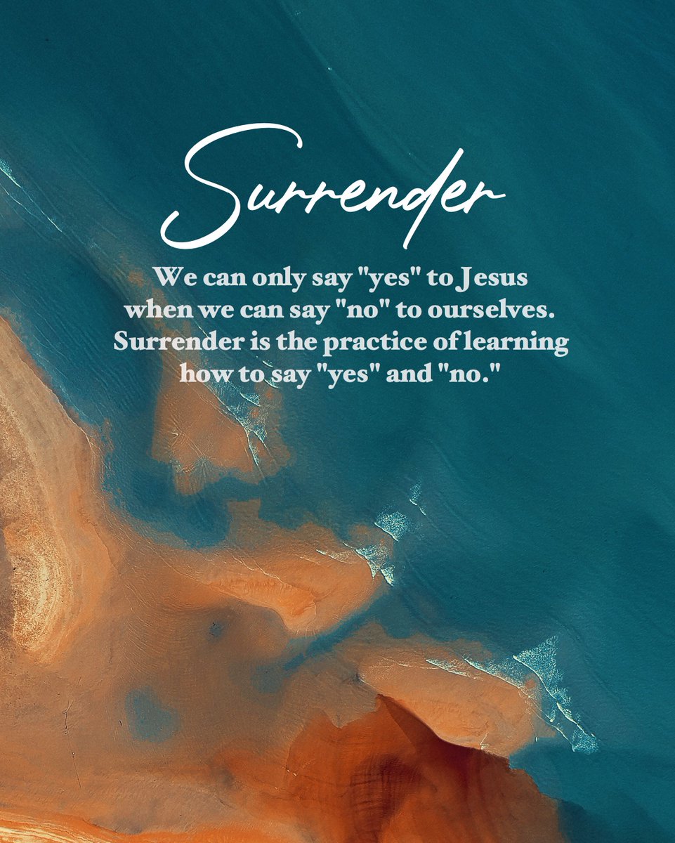 ChristChurchWX's tweet photo. The final word we will look at this week is surrender.
Life more abundantly is found when we’re willing to live it on God’s terms. Surrender is when we say “your will be done” instead of “my will be done.” How can you surrender to God today? https://t.co/t7LzPWFAXK