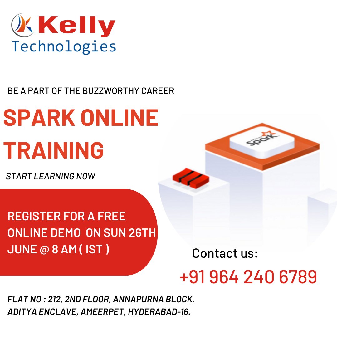 KellyTechno_adm's tweet photo. Spark is a Field where there are Numerous Opportunities
Ace in your Career as a Spark Expert with our Spark Course
For More:
https://t.co/AbUjU0lExm
For More:
https://t.co/AU5tXEaNsi
#SparkTraining #SparkCourse #Hyderabad #Online https://t.co/NVh0kZgDtw
