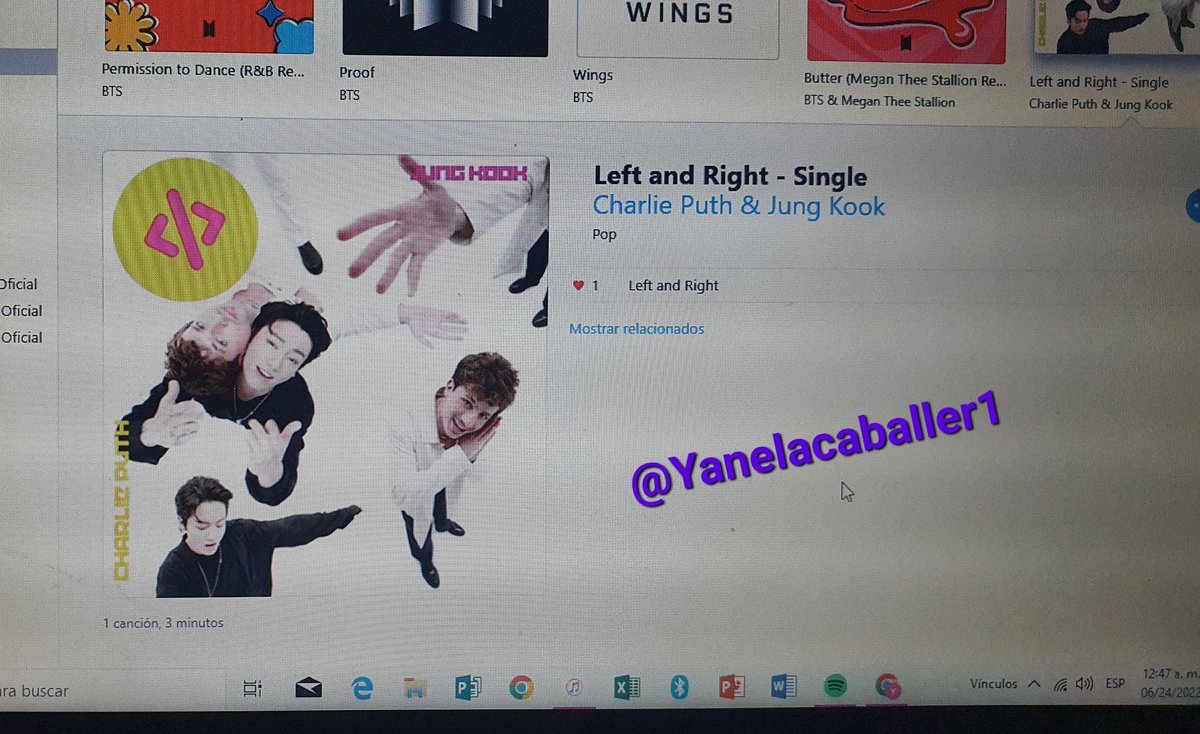 YanelaCaballer1's tweet photo. @PanamaBts @BTS_twt @charlieputh ARMYPA ๐ต๐ฆ apoyando ๐โจ๏ธ
#LeftandRight #LeftandRightIsHere @BTS_twt https://t.co/3uX9fXQif8