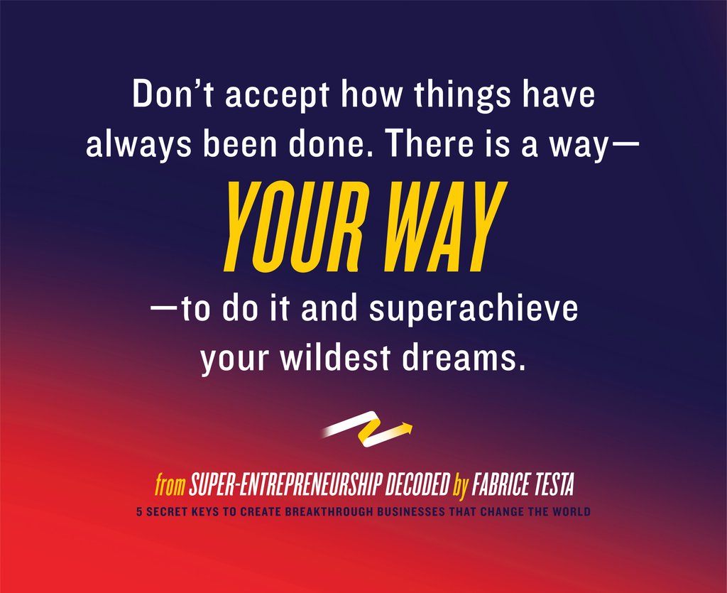 fabricetesta's tweet photo. 📕 Did you read Super-Entrepreneur Decoded? Grab your copy now (https://t.co/crEWKlL7r3) &amp; learn how to materialize your wildest dreams. ⁠
⁠
Your coach,⁠
Fabrice⁠ ✌🏻
⁠
⁠
#entrepreneur #world #fabricetesta #leader #motivation #success #breakthrough #space  #purpose #startup https://t.co/xDMARr8NwN