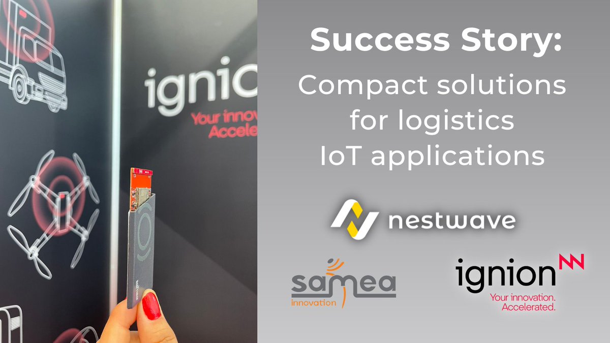 #IoT success story 👏 – <a href="/Samea/">Samea</a>, <a href="/Nestwave/">hide☆lifestyle</a> and @Ignion have joint developed an ultra-compact tracker, with a single antenna combining #GPS and LTE-M/NB-IoT … The result –  a super-thin and ultra-low-power #tracker with multi-year battery life!  ow.ly/2q6P50JFEez