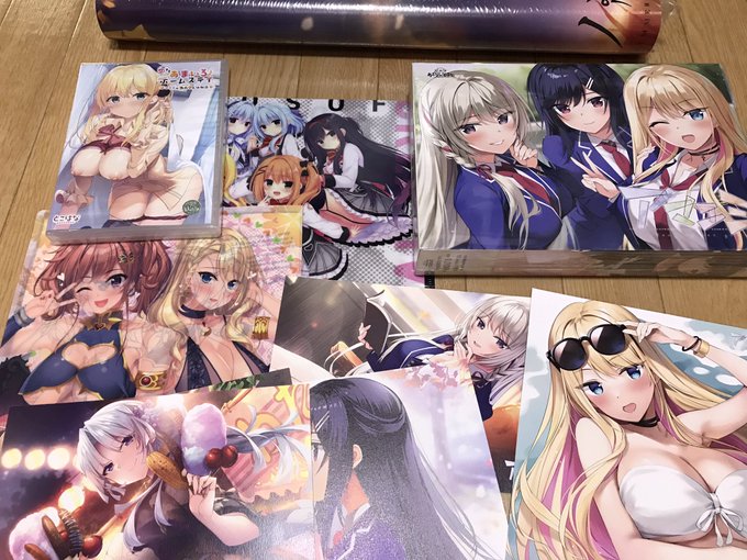 本日の戦利品
アマエミ
恋するあまいろホームステイ
友莉と真凛は癒してあげたいクリアファイル
ハミダシクリエイティブ予約クリアファイル
夏ノ終熄ポスター
ソフマップpcゲームコーナー移転色紙のアイキス色紙 