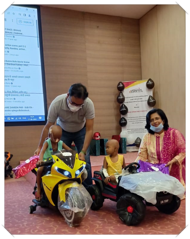 MAFFFL_Mumbai's tweet photo. The wishes of children diagnosed with a critical illness were fulfilled at the wish granting event held on 17th June, 2022 at Kokilaben Ambani Hospital, Mumbai under MAFFFL’s CSR activities through implementing agency Make-A-Wish India!
#MAFFFL #CSRintiative #MakeAWish https://t.co/wxk3g8NpP2