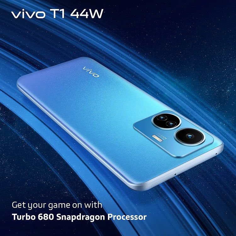 a9mobiles's tweet photo. Experience lag-free gaming with the new #vivoT1 44W powered by Turbo 680 Snapdragon Processor. No more stutters, jitters, pauses or skips. Just Turbo gaming.

Buy Now,
Call/Whatsapp - 9967694999
Visit- https://t.co/pcF3zWTr13

#vivoSeries 
#GetSetTurbo
#TurboPerformance
#Vivo https://t.co/R1HetTTMlX