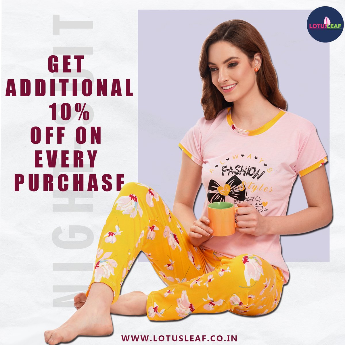 Lotusleaf17's tweet photo. https://t.co/rKH2FwU7wp

Be stylish at home! Fun, cheerful, and elegant nightwear sets are ready to present the best version of yourself. Grab yours now!
#shortset #nightwearforwoman #nightwear #nightsuit #nightdress #comfortwear #cottonwear #sleep #nightwears #cute #womenwear https://t.co/ESqe1iVO3J