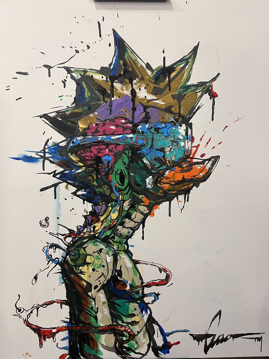 papuLi7891's tweet image. Look at this sick art from @guavadeartist ! He painted this live at the dazedducks holders event in nyc! Don’t you think @DazedDucks is heavily undervalued 🦆🦆🦆