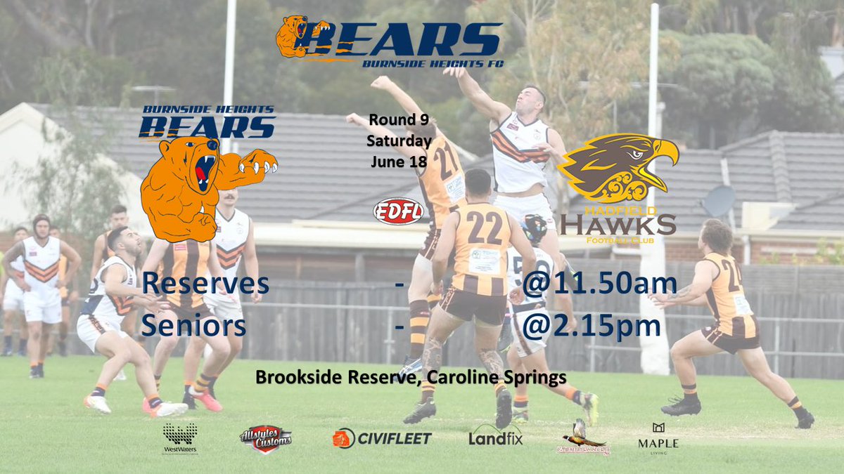 The Bears have a big day coming up tomorrow at Brookside when our Senior Mens teams take on the Hawks.

#homegame #bearsvhawks #letsgobears #orangeandblue #bears #bhfc2022