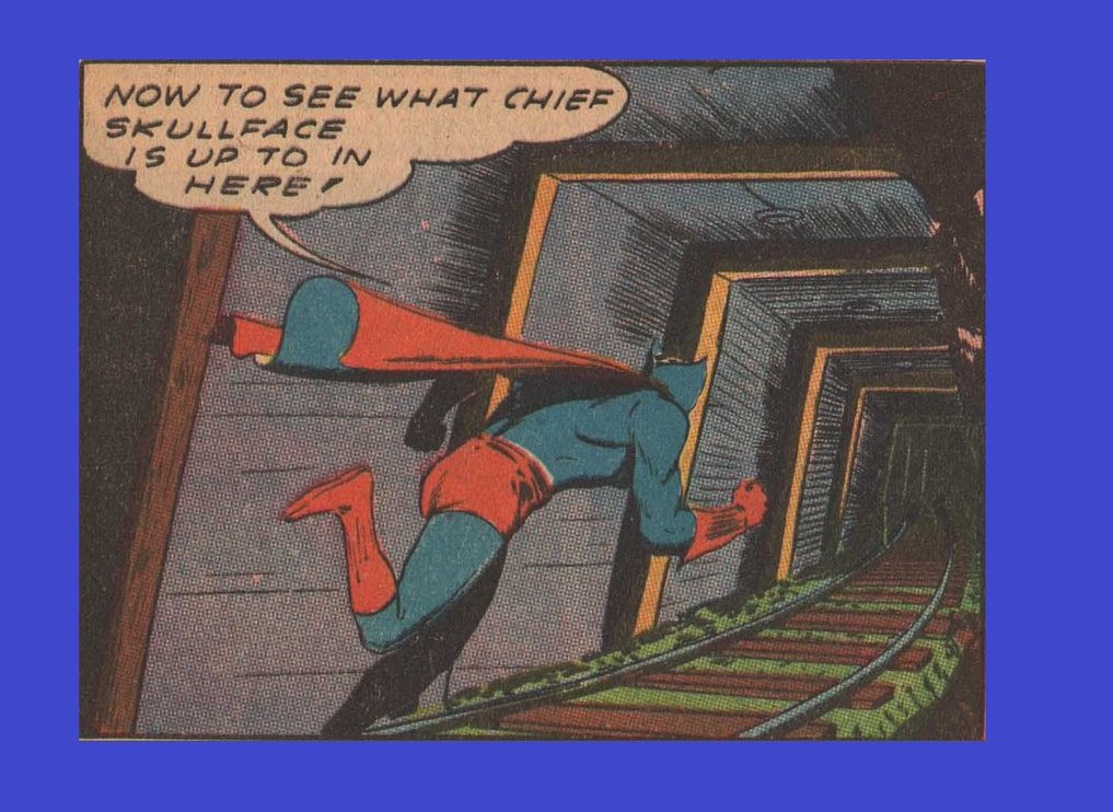 HeroesUnited_4's tweet photo. #BlackOwl🦉- #PrizeComics #21 (aka Vol 2, #9) (May 1942) - #MysteryMan hero Black Owl (Doug Danville) battles the criminal Jonathan Kane seeking to use a disguise as "Chief Skullface" to capture platinum mine! #CrimeDoesNotPay! #GoldenAge ⚖️ https://t.co/quxi4WaYfg