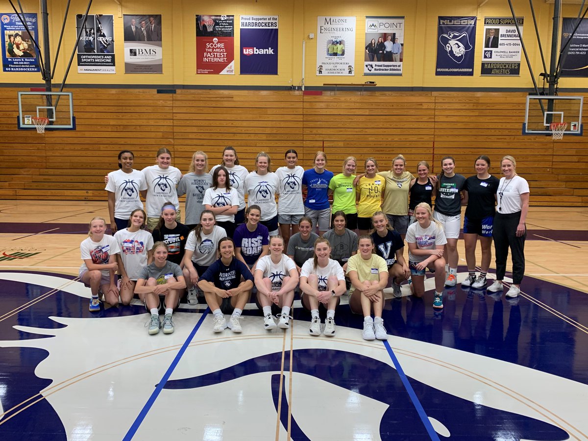 HardrockerWBB's tweet photo. We had a great Hardrocker Elite camp today!  We had campers from South Dakota, Wyoming, Colorado, Nebraska and Missouri.  Loved their intensity and passion for basketball! https://t.co/X5qVF3r9gR