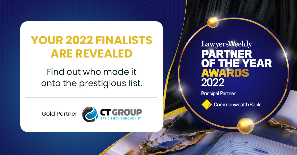 CTGroupAU's tweet photo. The finalists for the Partner of the Year Awards 2022 have just been named! Did you enter the awards or know someone who did? Check out the full list of finalists here: https://t.co/8rIQGD29Yq.

#partneroftheyearawards #partner #lawyer #legalpartner #ctgroup #ctg #goldpartner https://t.co/acoDVloEos