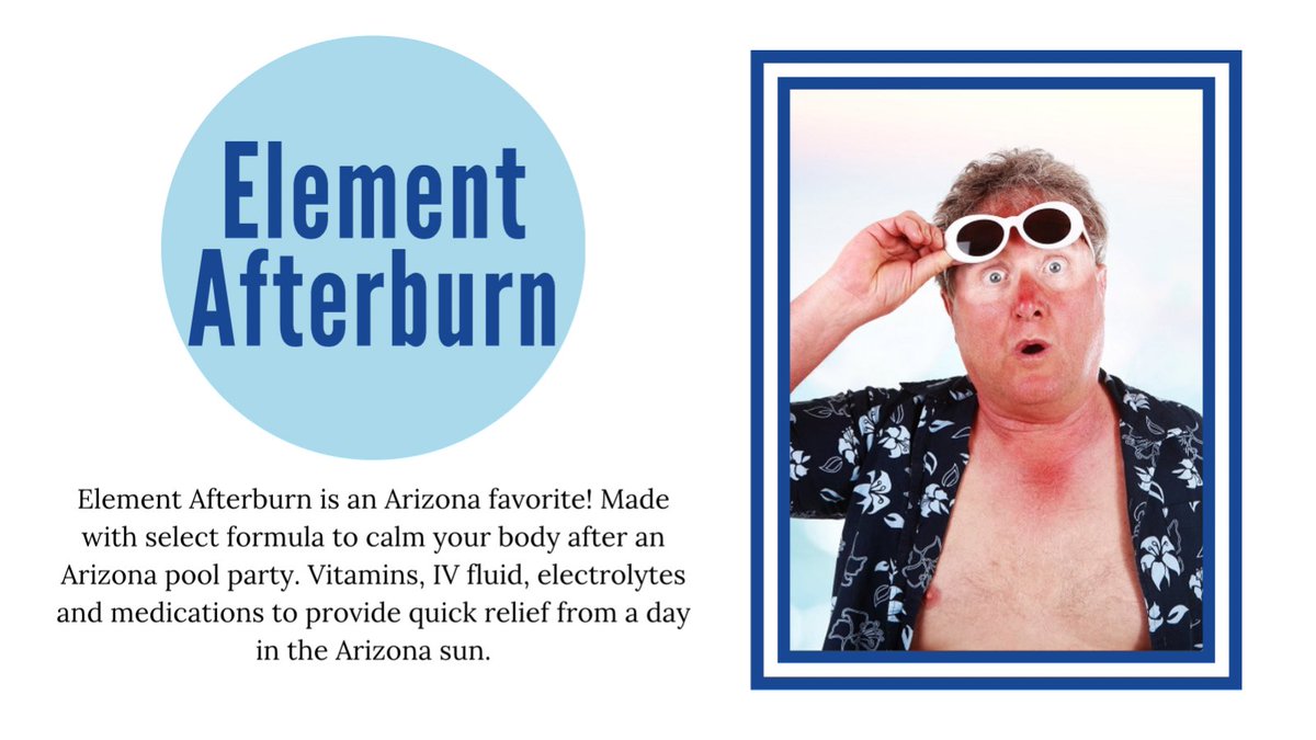 elementivaz's tweet photo. Soothe that burn this weekend. #ivtherapy #phoenix #scottsdale #elementivtherapy #feelbetterfast https://t.co/jVHVI0Y3on