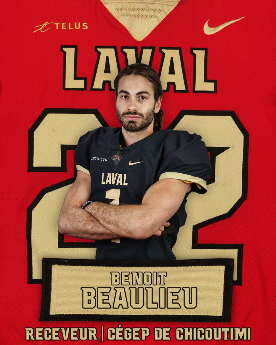rougeetor's tweet photo. 🚨 𝐑𝐞𝐜𝐫𝐮𝐭𝐞𝐦𝐞𝐧𝐭 𝟐𝟎𝟐𝟐 🏈 | La voici, notre première confirmation du jour! 

Un receveur rapide, agile, qui a mené son équipe pour les verges en 2021.  

@couguars ➡ @universitelaval  

Bienvenue dans la famille, Benoit 🔴🔶 #GoLaval https://t.co/cnsveCZbxO