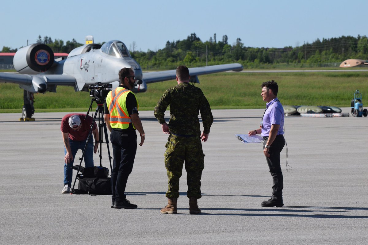 The awesome <a href="/KCColbyCTV/">K.C. Colby</a> in action live on location at Lake Simcoe with the Snowbirds and the Warthog!