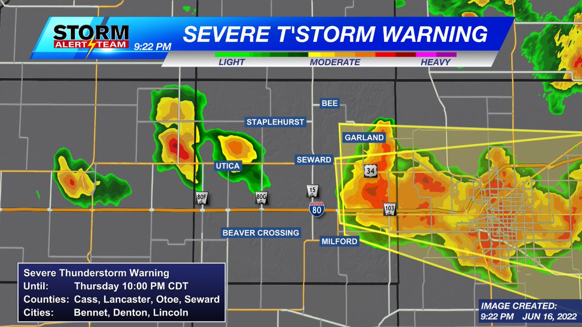 Channel8ABC's tweet photo. WEATHER ALERT: A Severe Thunderstorm Warning been issued in Seward County. View our interactive radar at https://t.co/31GTWPzfNl. #Seward | #StormAlert8 | #NEwx https://t.co/hSD89JfGMo