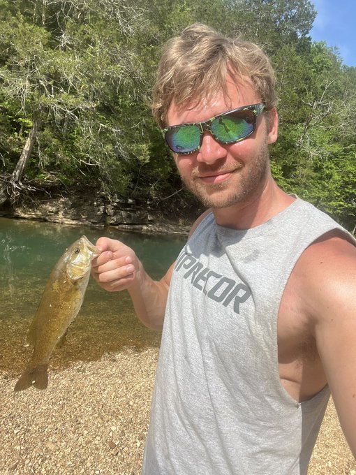 Many faces of Jaden. Softball player, fisherman, construction worker and apparently blonde after being