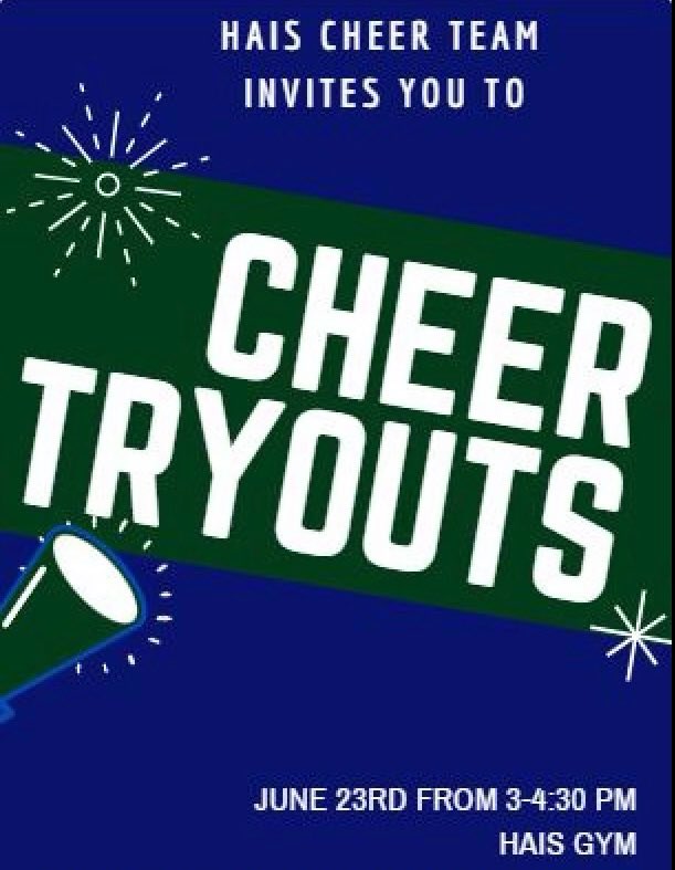 HaisDance_Cheer's tweet photo. TIME: June 23rd from 3:00-4:30 PM
LOCATION: HAIS gym
JOIN THE REMIND @6A4BF83 FOR MORE INFO https://t.co/9BYJBt9YNX
