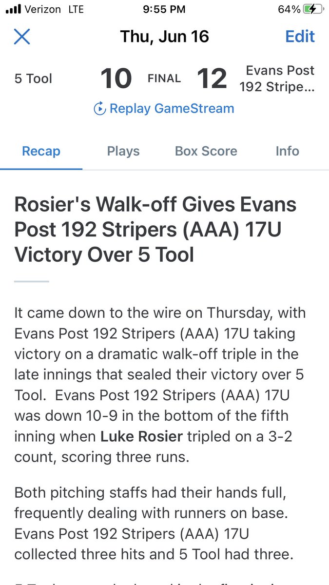 Stripers American Legion Baseball tweet media