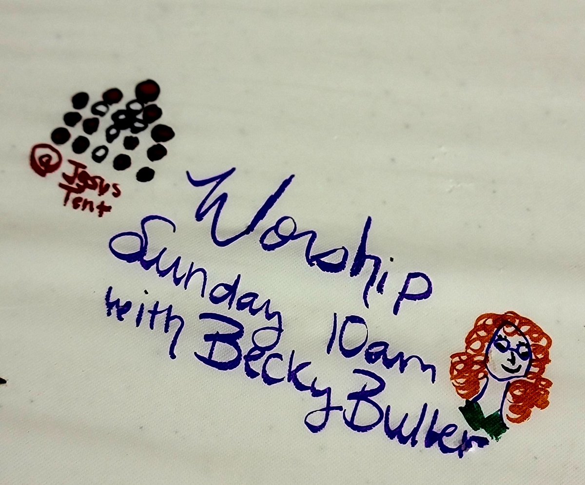 TheJesusTent's tweet photo. Join us on Sunday at 10 AM. Grammy award winner—@FiddlerBeckyB will be playing music and our friend, @ryan_keaton will share a message. https://t.co/bXFPFpuPKb