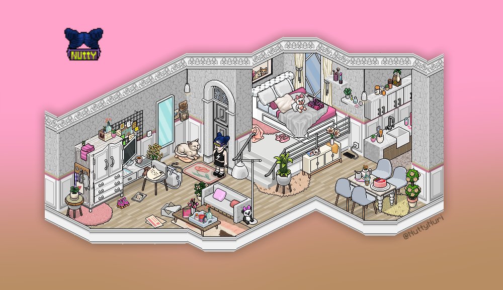 Pink house💗🏡 // Casita rosa 🌸💖

YT tutorial: youtu.be/EaU7yFJoT5I

#Habbo #HabboRoom #SpeedBuild