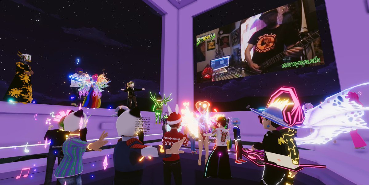 Late, but not forgotten bro! Awesome demo of your skills on those instruments, you were on FYAH 🔥🔥🔥 You always lit up the place w/your dope music. Always brightens my day 🥰🥳 

@PARCELPARTIES <a href="/grizzledgatsby/">Grizzled Gatsby</a> #Decentraland #Metaverse #DCL #Digitalfashion #DCLfam #NFTcommunity