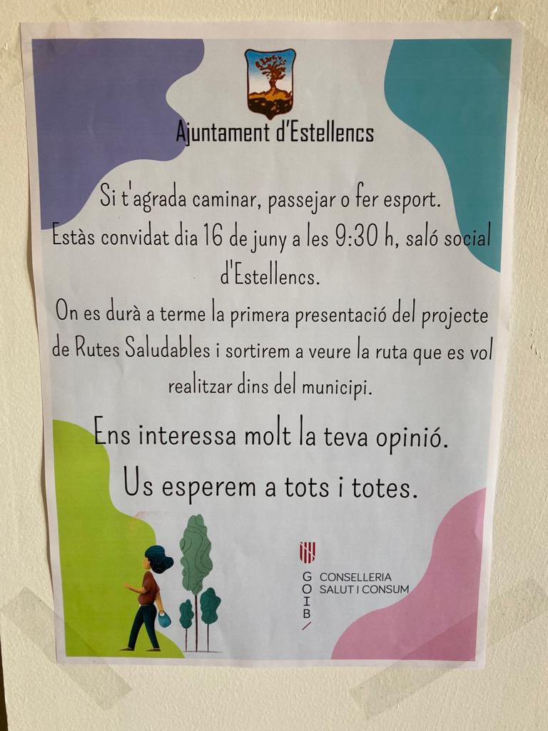 I avui li ha tocat el torn al meravellós poble d’#Estellencs de dissenyar la #rutasaludable!Gràcies a <a href="/SalutPublicaIB/">Salut Pública Illes Balears</a>,a l’@AjuntamentEstellencs i a la nostra infermera <a href="/MaraCan79801177/">María Cano</a> per posar-ho en marcha i rutejar-la junts!🚶🏻‍♀️Voleu participar? <a href="/apmallorca/">Gerència d'Atenció Primària de Mallorca</a>
