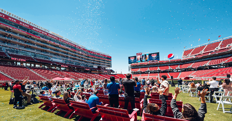 LevisStadium's tweet photo. FIFA today announced the selection of the San Francisco Bay Area as an official host community for the 2026 #FIFAWorldCup! ⚽️🏟

#BayAreaUnite