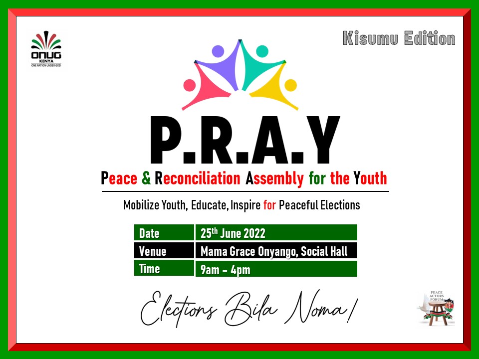 @WOVOP_org @PeaceCorps @PeaceFirstOrg @AnyangNyongo @peaceactornet @kefeado @Mkenya_daima @ONUG_Kenya @KisumuCountyKE Welcome to this wonderful event on 25th,don't miss. #peace&Reconciliation