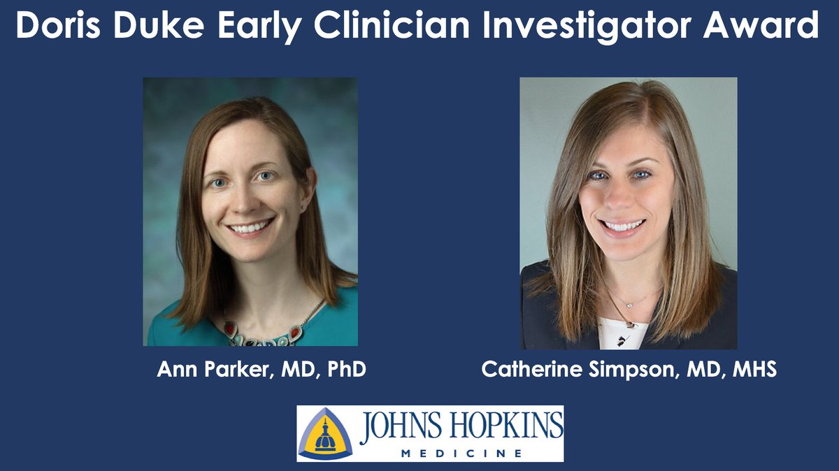 Hopkins Pulmonary and Critical Care Medicine (@hopkinspccm) on Twitter photo Congratulations to Dr. Ann Parker and Dr. Catherine Simpson on each being awarded a Doris Duke Early Clinician Investigator Award 🌟🌟🌟
@AnnEkedahl <a href="/DrDaleNeedham/">Dale Needham, MD, PhD</a> <a href="/RDamicoJHHPH/">Rachel Damico</a> <a href="/SteveMathaiMD/">Stephen Mathai</a> <a href="/JHUPCCMFellows/">Johns Hopkins University PCCM Fellowship</a> Congratulations to Dr. Ann Parker and Dr. Catherine Simpson on each being awarded a Doris Duke Early Clinician Investigator Award 🌟🌟🌟
@AnnEkedahl <a href="/DrDaleNeedham/">Dale Needham, MD, PhD</a> <a href="/RDamicoJHHPH/">Rachel Damico</a> <a href="/SteveMathaiMD/">Stephen Mathai</a> <a href="/JHUPCCMFellows/">Johns Hopkins University PCCM Fellowship</a>