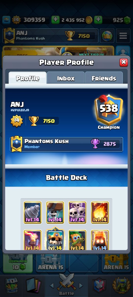 Anjazure's tweet photo. https://t.co/nLWNnJAhrp
Tag a Friend
Like + Follow
Comment ur In game name I'll add ya😉
#ClashRoyale #friendlink https://t.co/hUBOoTAC6Y