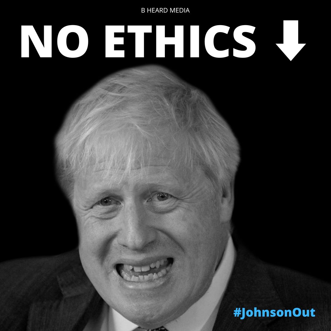 bheardmedia's tweet photo. No ethics at No 10!

25 May 2022:
"I am humbled, and I have learned a lesson." - Boris Johnson in response to the #SueGrayReport 

16 June 2022:
Johnson could scrap ethics adviser role after Lord Geidt's resignation!
#Partygate
#MinisterialCode
#OneRuleForHim
#JohnsonOut144 #bbqt https://t.co/3l9wkPic04
