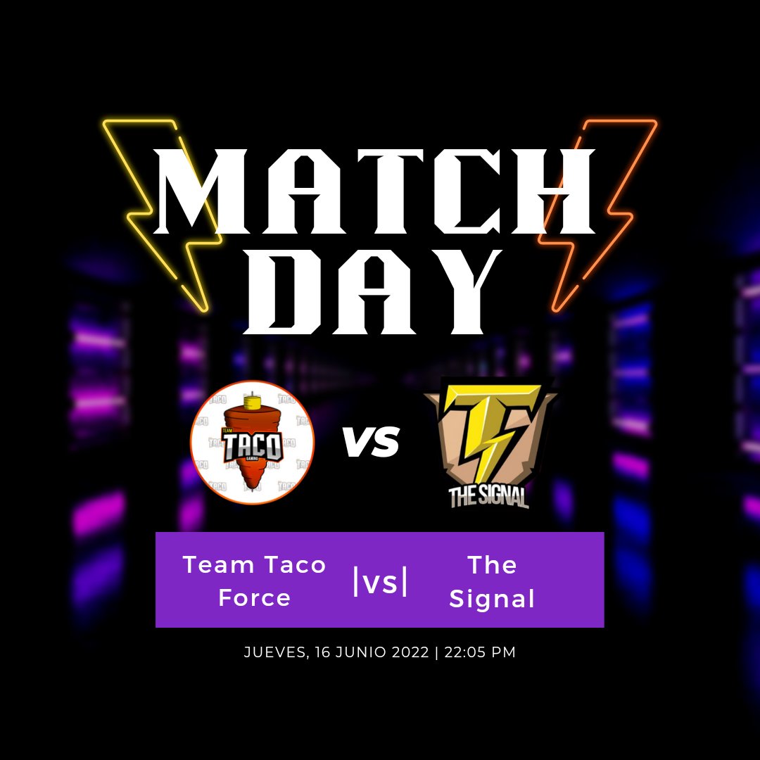 Recuerden apoyar a nuestros chicos de #TTForce 🌮 en su presentación de la <a href="/MastersLeagueMX/">Masters League</a> contra los chicos de <a href="/TheSignalOf/">The Signal</a> en punto de las 22:05hrs. 

En twitch:
twitch.tv/mastersleaguel…

#WEARETEAMTACO 🌮