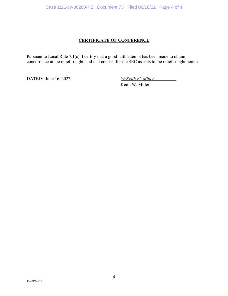 FilanLaw's tweet photo. #LBRY #SECGov v. #LBRY #XRPCommunity #XRP In the #LBRY case, with the SEC’s consent, #LBRY has moved for an extension of time to object to the SEC’s Motion to Strike LBRY’s Amended Expert Report and also extend the time the SEC has to respond to LBRY’s Objection. https://t.co/kBY8DQiFf1