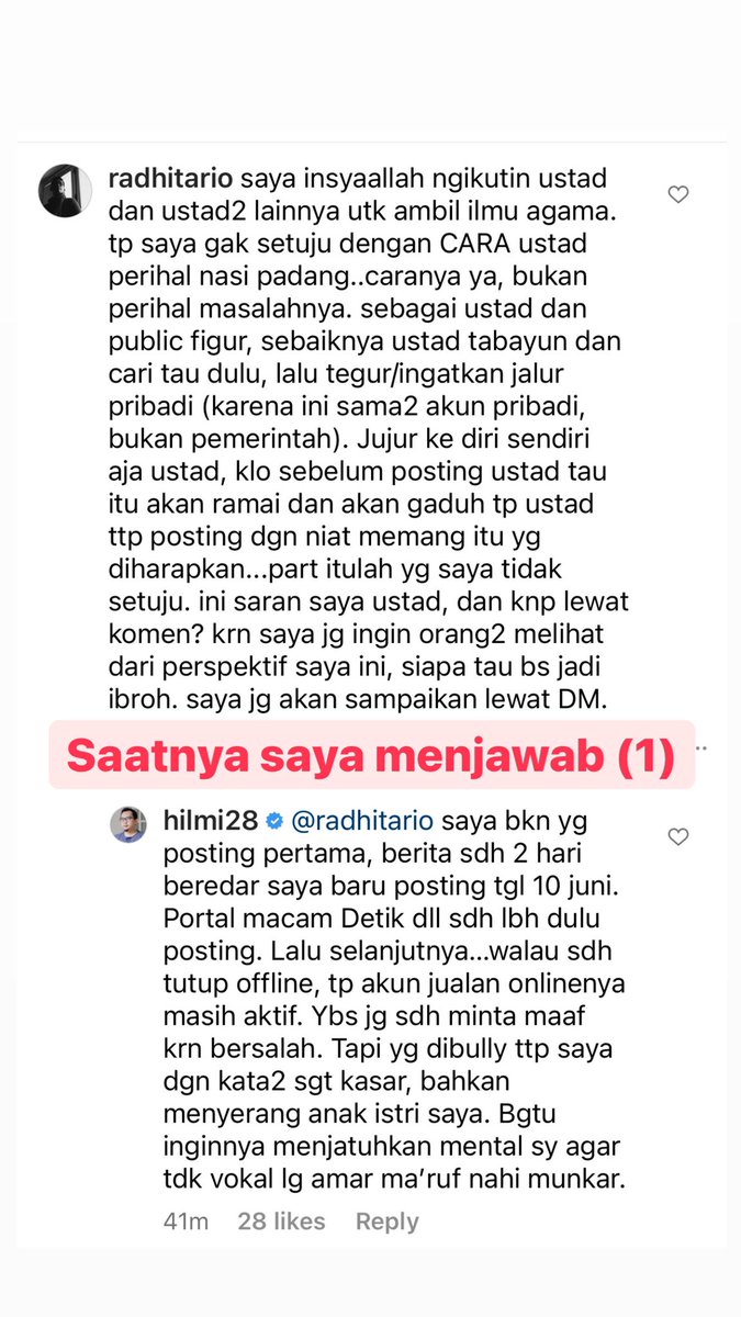Hilmi28's tweet photo. Bismillah, izinkan sy menjwb pertanyaan netizen. Klo tanya baik2 sy jwb, namun jk maki2 kasar, menyerang akun anak istri sy pantasnya ya diblokir. Sy sertakan jg jwbn Koh @stevenindraw yg posting duluan &amp; sdh tabayyun ke rmh ybs. Smg tdk ada framing jahat lg stlh ini. Silahkan RT https://t.co/jpmFVcCF87