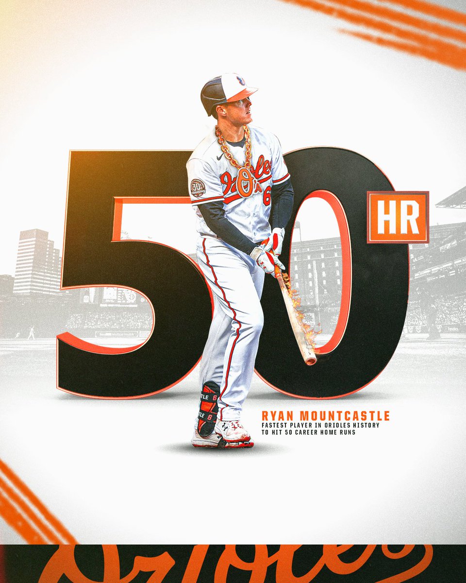 Baltimore Orioles on X: Fastest to 50 🔥 Ryan Mountcastle has