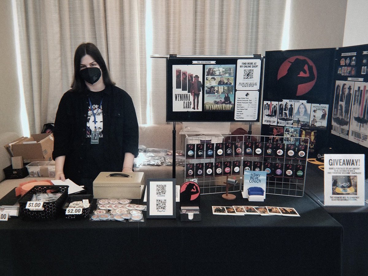 Hot4Haught's tweet photo. My first time as a vendor at ClexaCon 2019 vs. my second time at Earp Division Expo 2022. History proves that I only show my face once every 3 years… see you in 2025. 

#EDE2022 #WynonnaEarp #BringWynonnaHome https://t.co/AeRbyIycNx