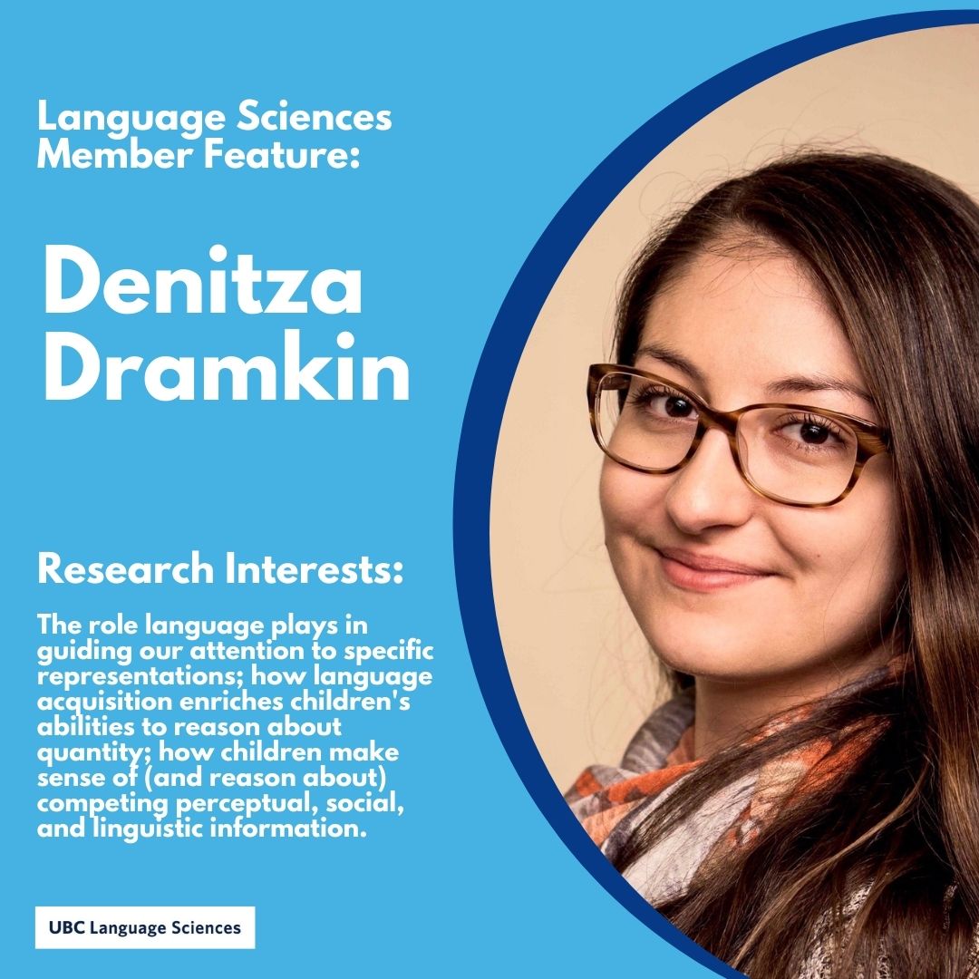 UBCLangScis's tweet photo. LangSci member feature! Learn about what inspires PhD Candidate, Denitza Dramkin, to pursue her line or research in developmental psychology, and why becoming a palaeontologist wasn't the most viable career option. https://t.co/xZJRfHYpJO @DpDramkin https://t.co/1K9ImrxLP7