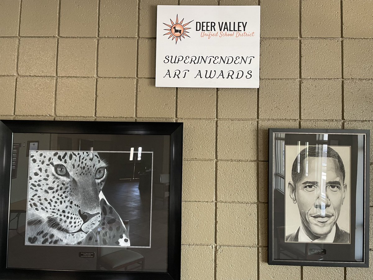 The Superintendent <a href="/DVUSD/">Deer Valley Unified School District</a> HS #Art Award winners are finally framed and at the District Office! #extraordinary